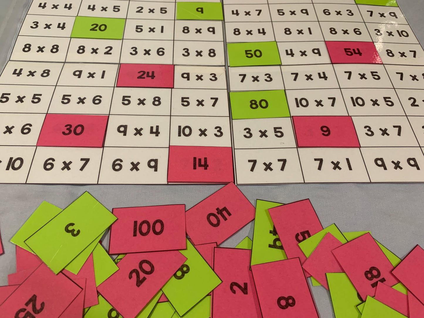 Multiplication Facts Matching Activity - PHYSICAL & DIGITAL VERSION