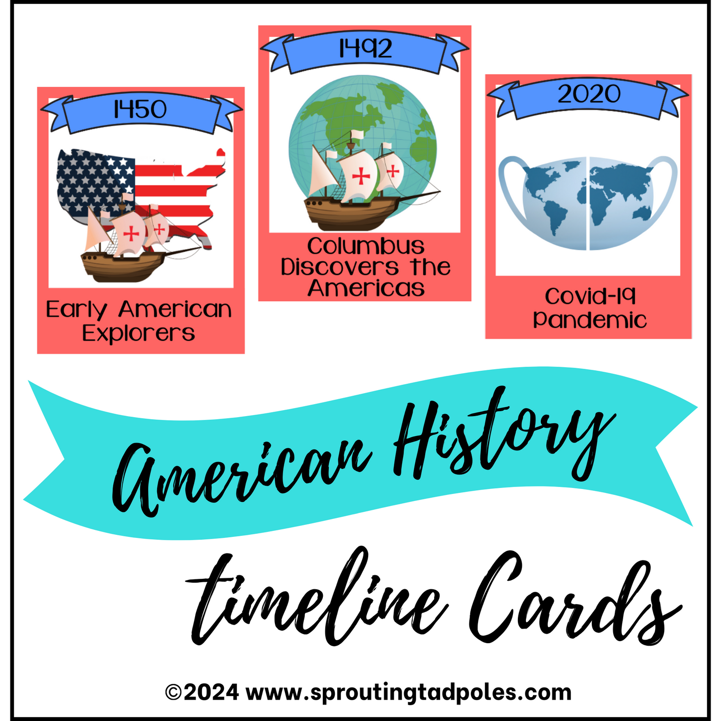 History Timeline Cards Series - PHYSICAL & DIGITAL VERSION