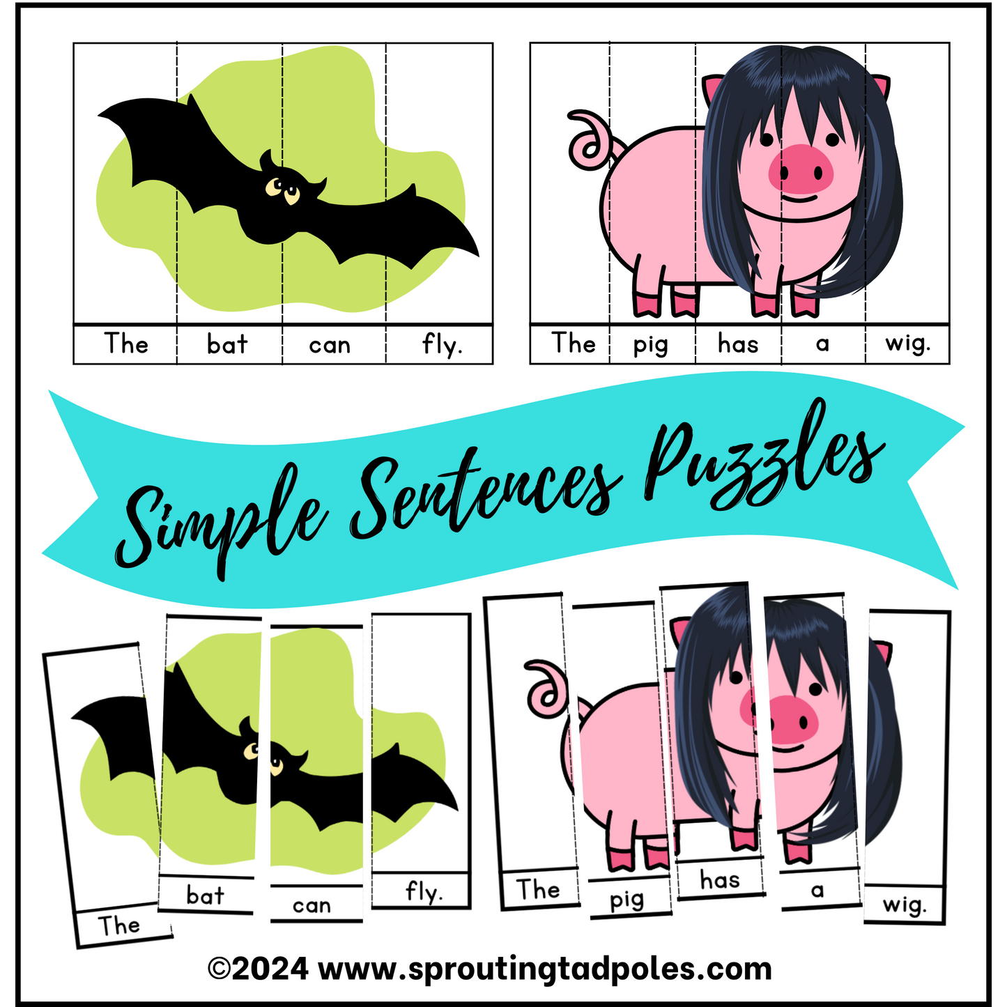 Simple Sentences Puzzles Busy Bag