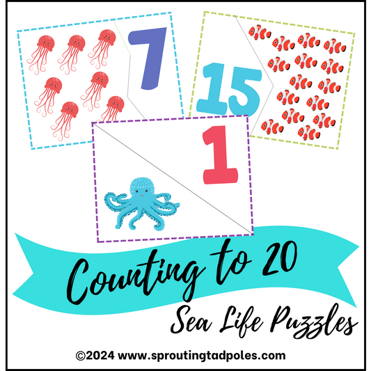 Counting to 20 Sea Life Puzzles