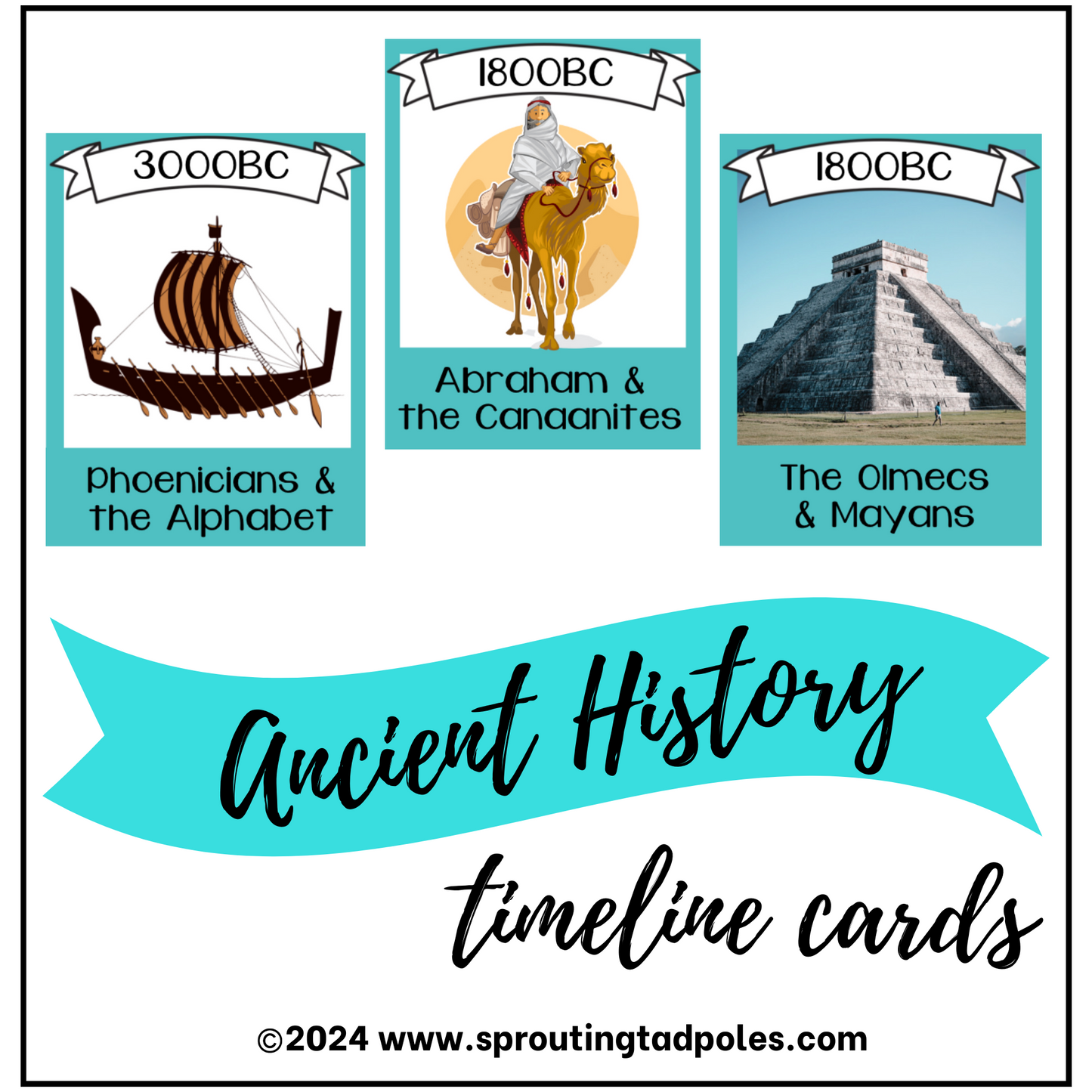 History Timeline Cards Series - PHYSICAL & DIGITAL VERSION