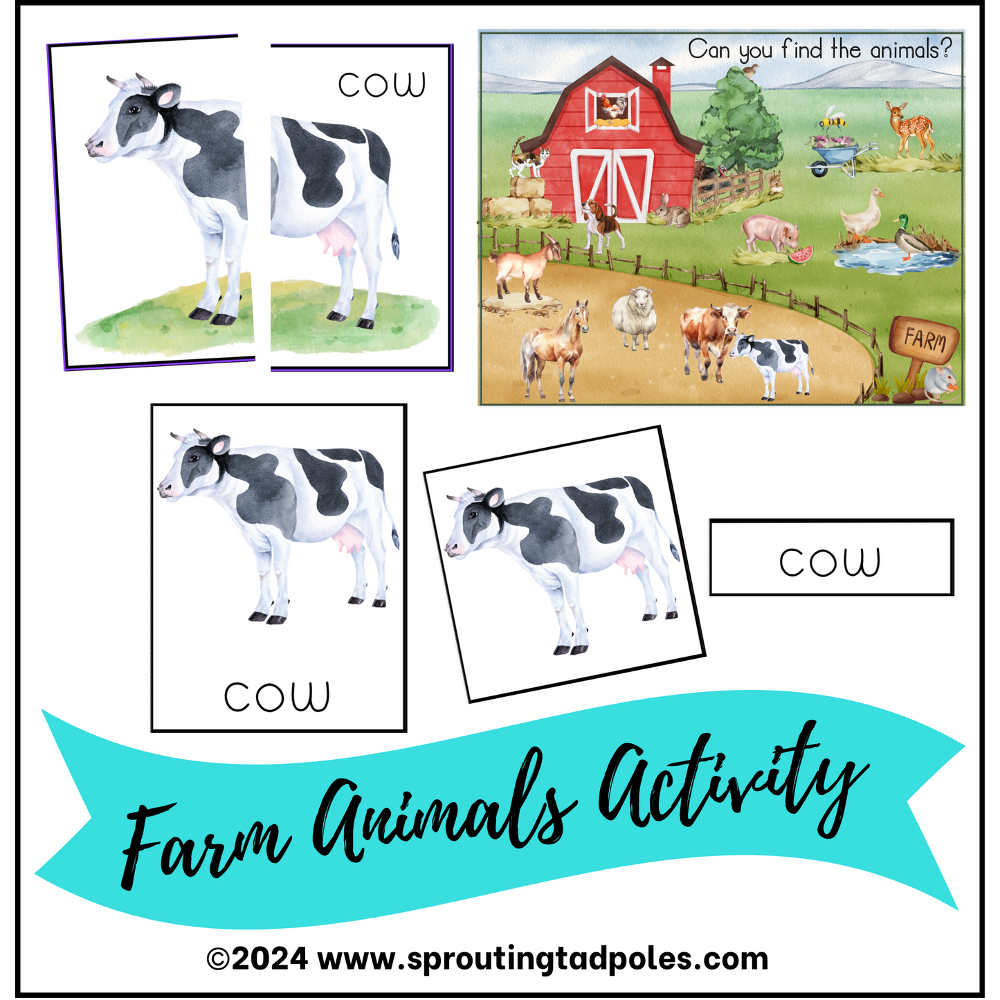 Animal Exploration Activity Packs - Farm, Wild, or Aquatic - PHYSICAL & DIGITAL VERSION