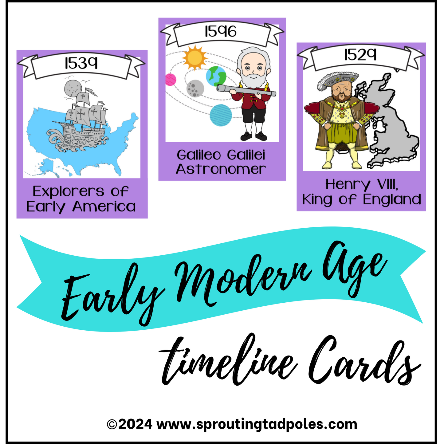 History Timeline Cards Series - PHYSICAL & DIGITAL VERSION