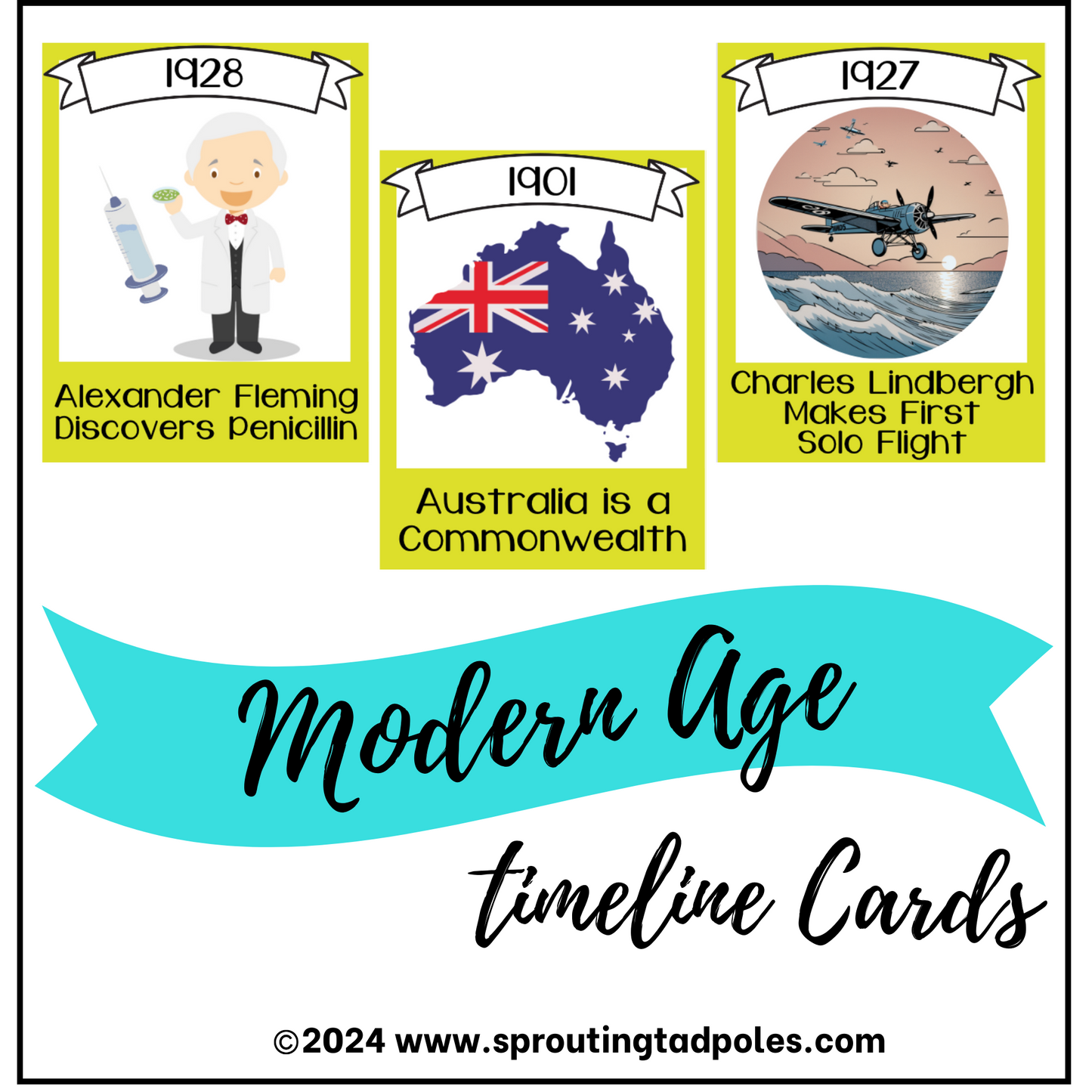 History Timeline Cards Series - PHYSICAL & DIGITAL VERSION