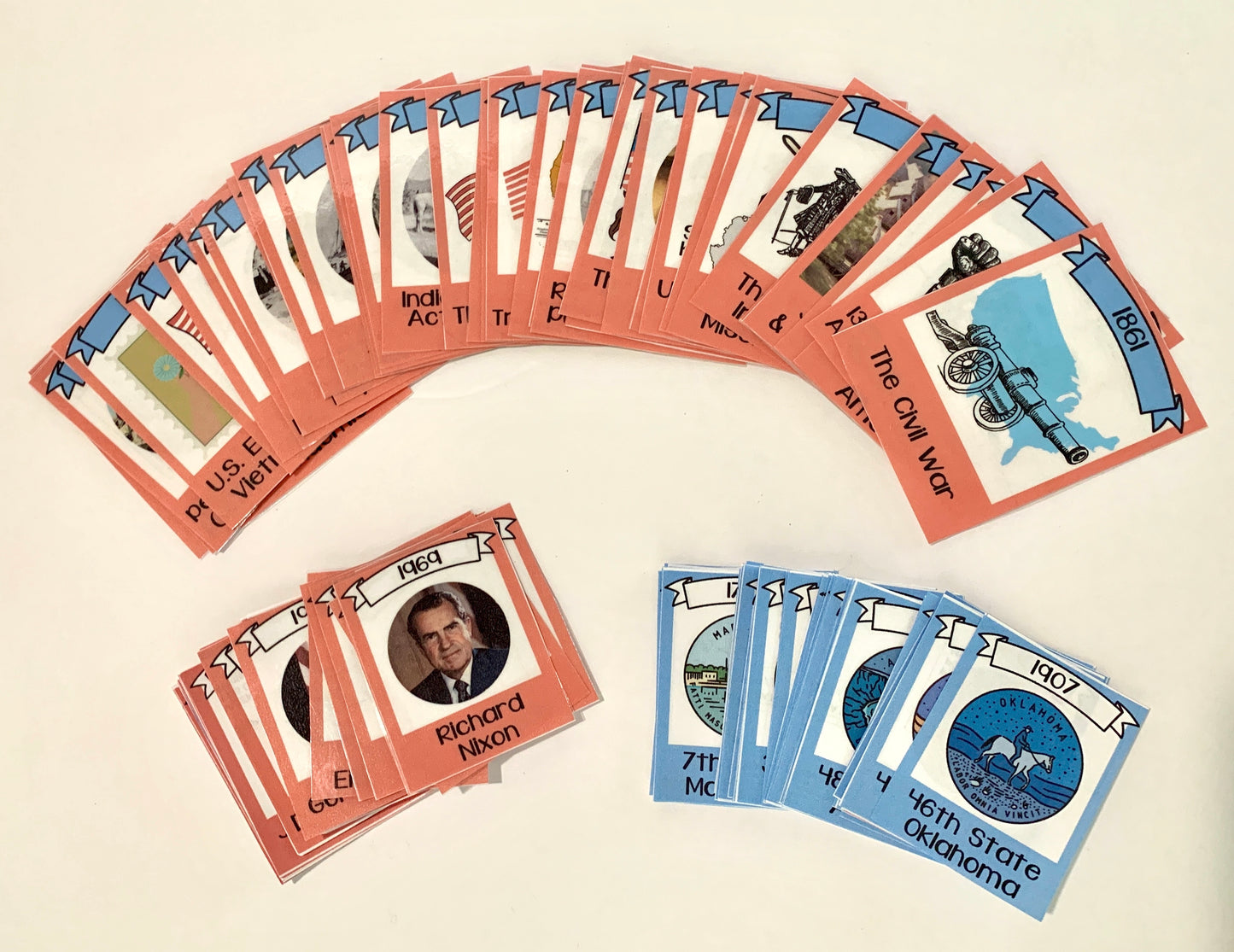 History Timeline Cards - American History