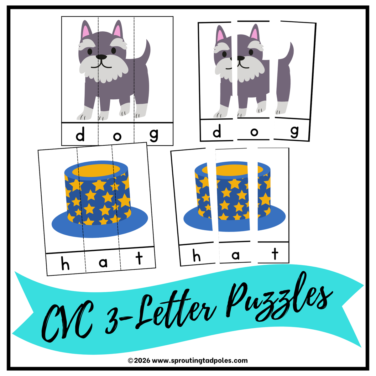 CVC 3-Letter Word Puzzles