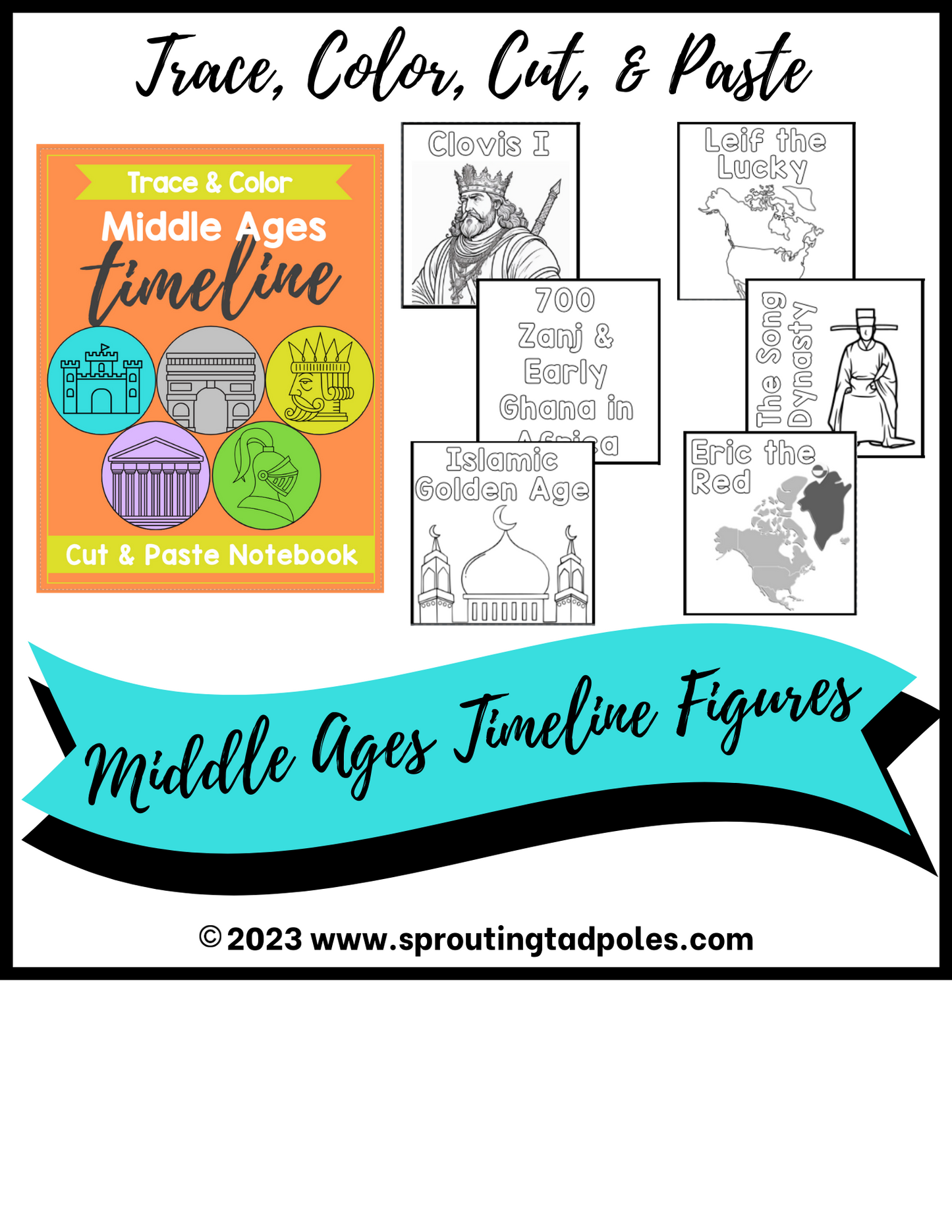 Middle Ages Timeline Figures Notebook