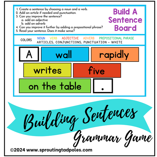 Building Sentences Grammar Activity - PHYSICAL & DIGITAL VERSION