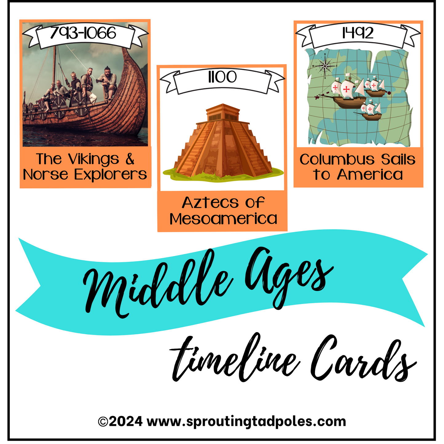 History Timeline Cards Series - PHYSICAL & DIGITAL VERSION