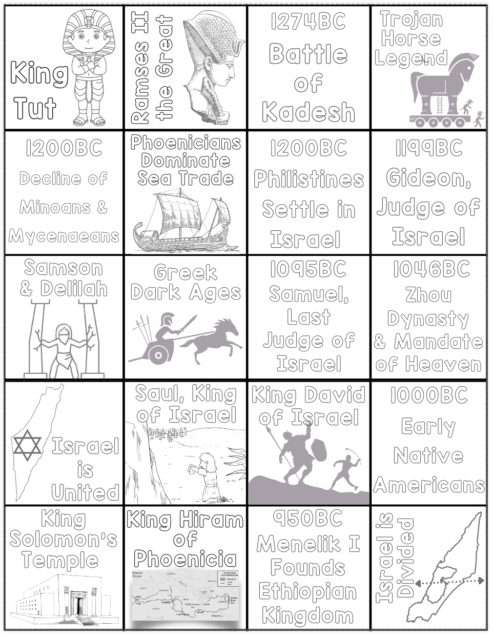 Ancient History Timeline Figures Notebook
