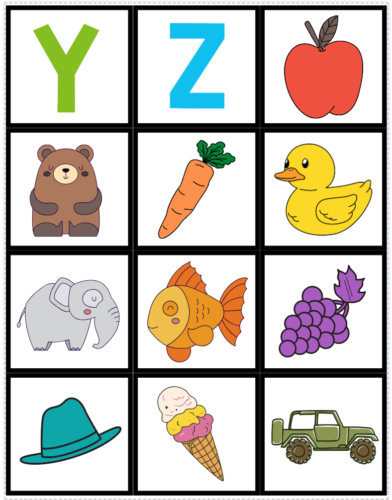 Alphabet Memory Match Game