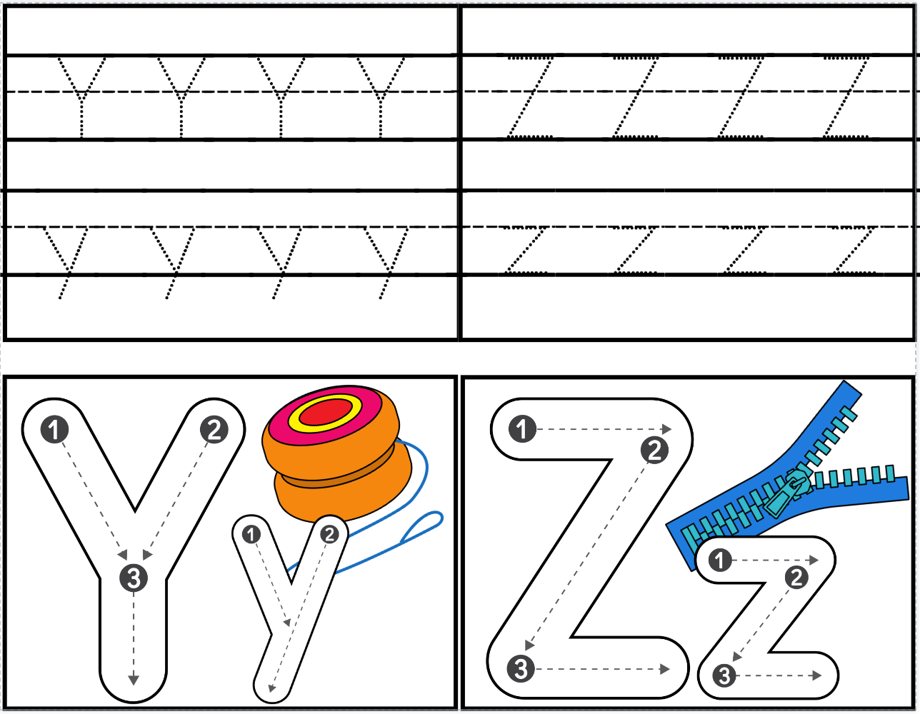 Alphabet Tracing Handwriting Cards