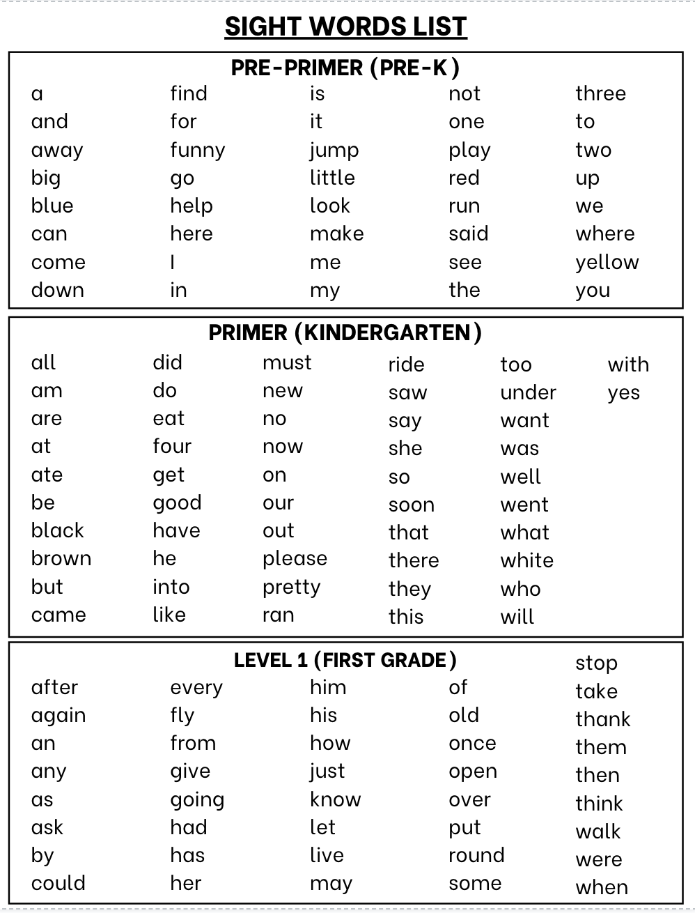 Sight Word Tracing Cards - PHYSICAL & DIGITAL VERSION