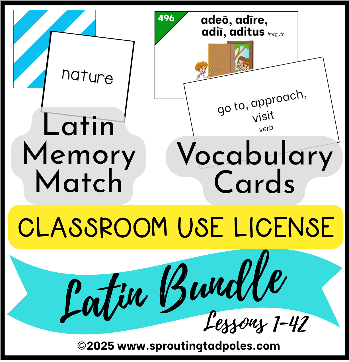 Latin Vocabulary Memory Match Game