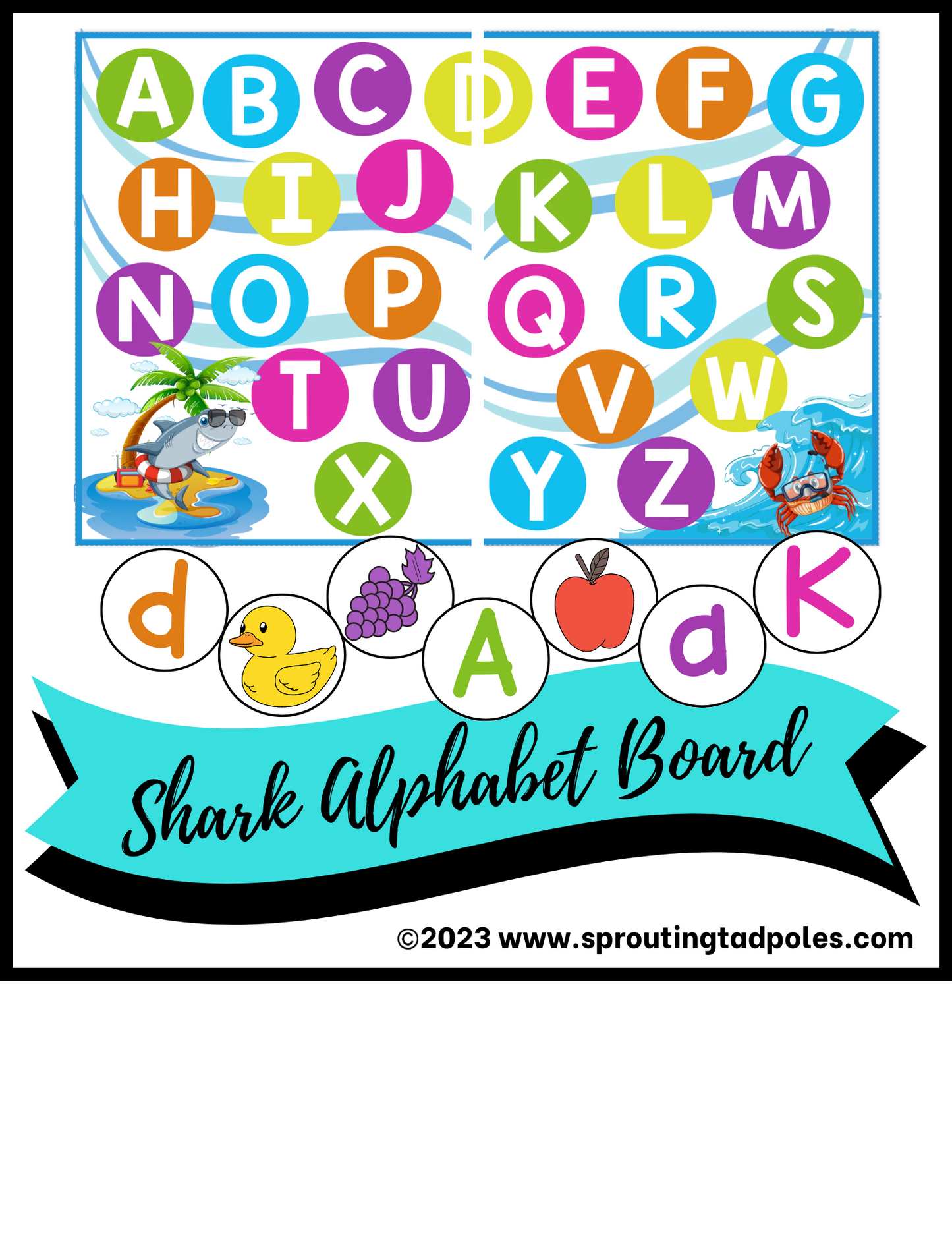 Shark Alphabet Matching Letters & Sounds