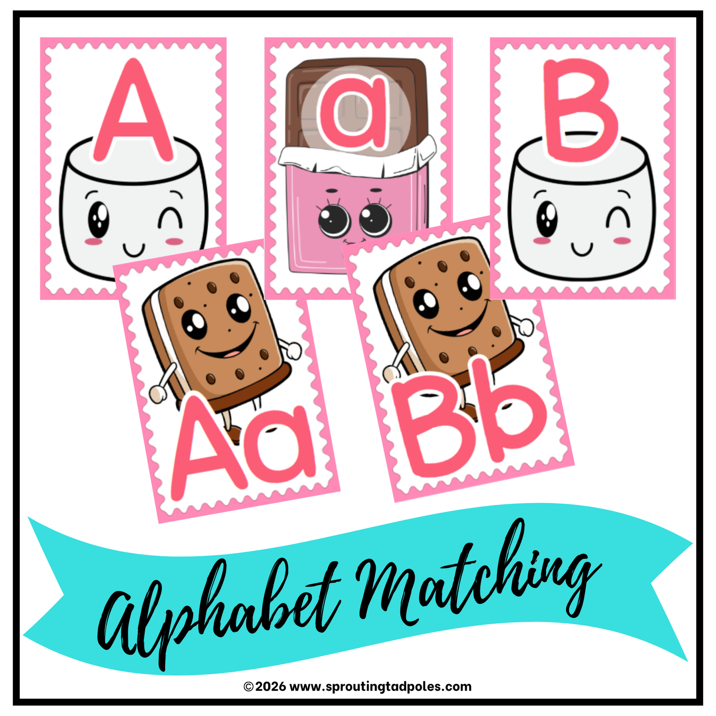 Alphabet Matching & Flashcards: S'mores