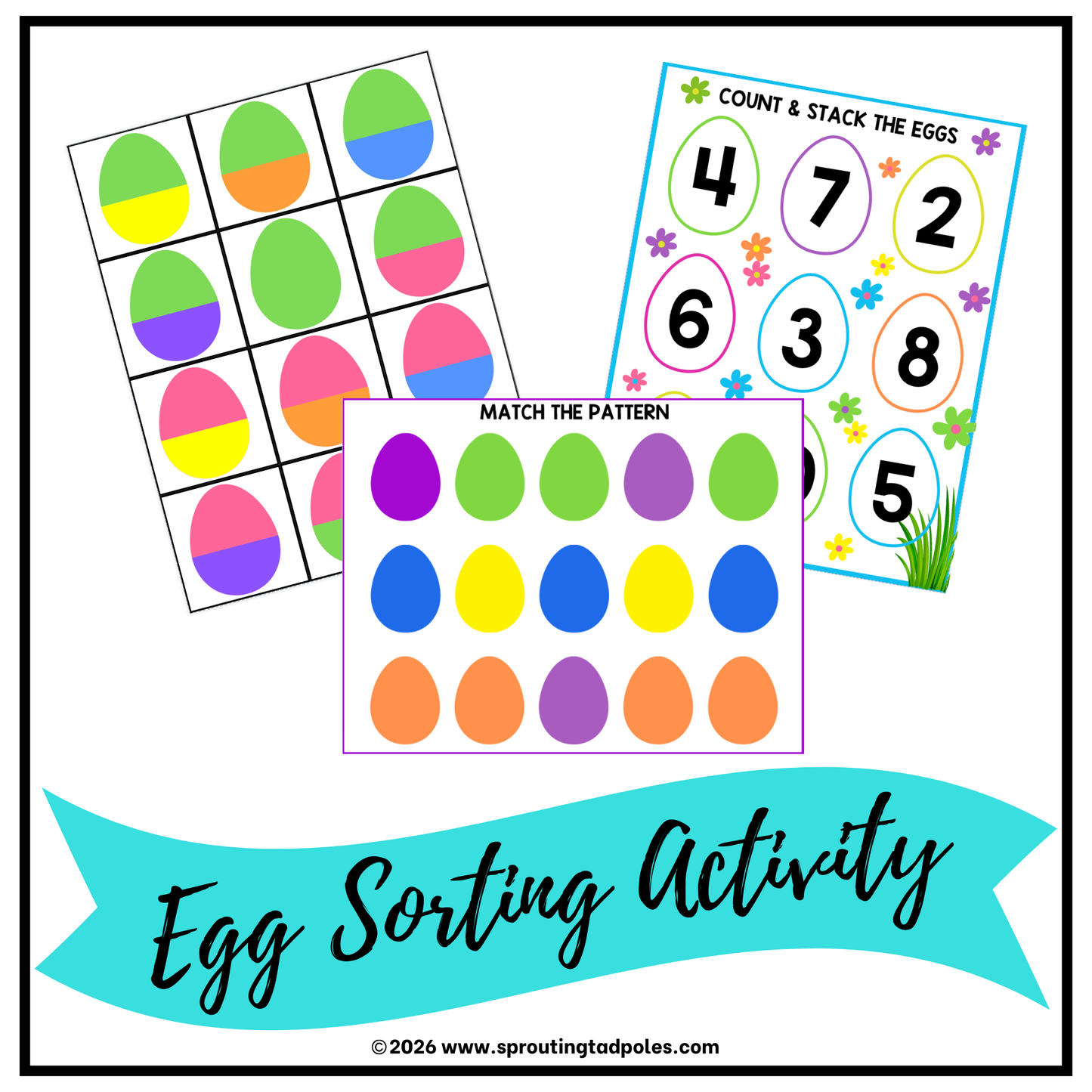 Egg Sorting Activity Bag