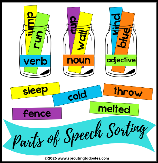 Parts of Speech Sorting Grammar Game