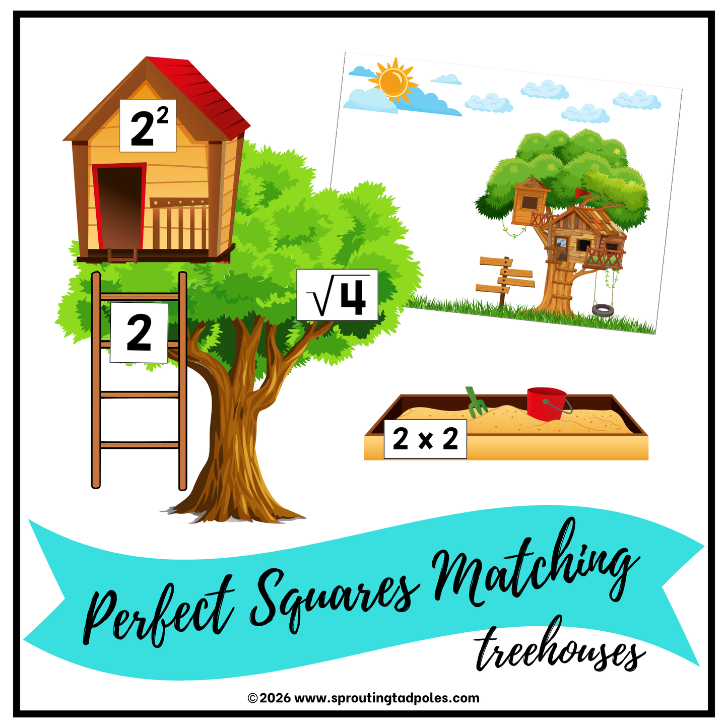 Perfect Squares Matching Game