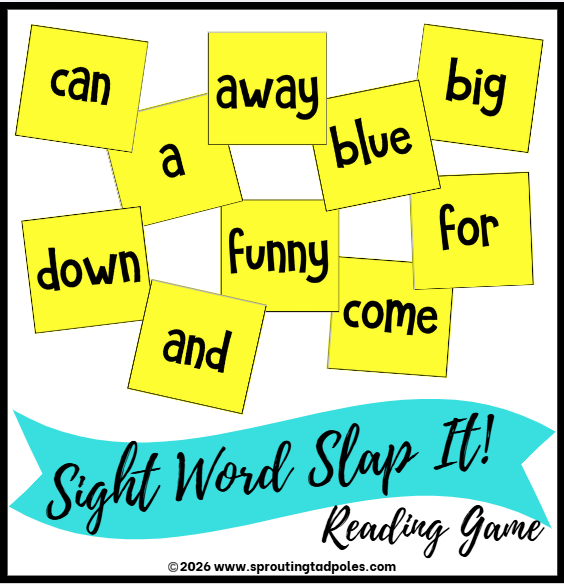 Sight Word Slap It! Reading Game