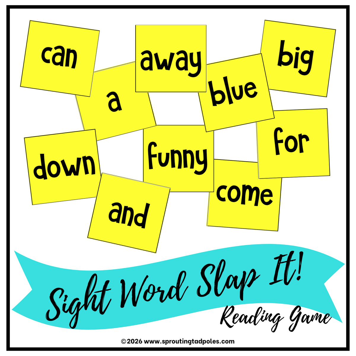 Sight Word Slap It! Reading Game