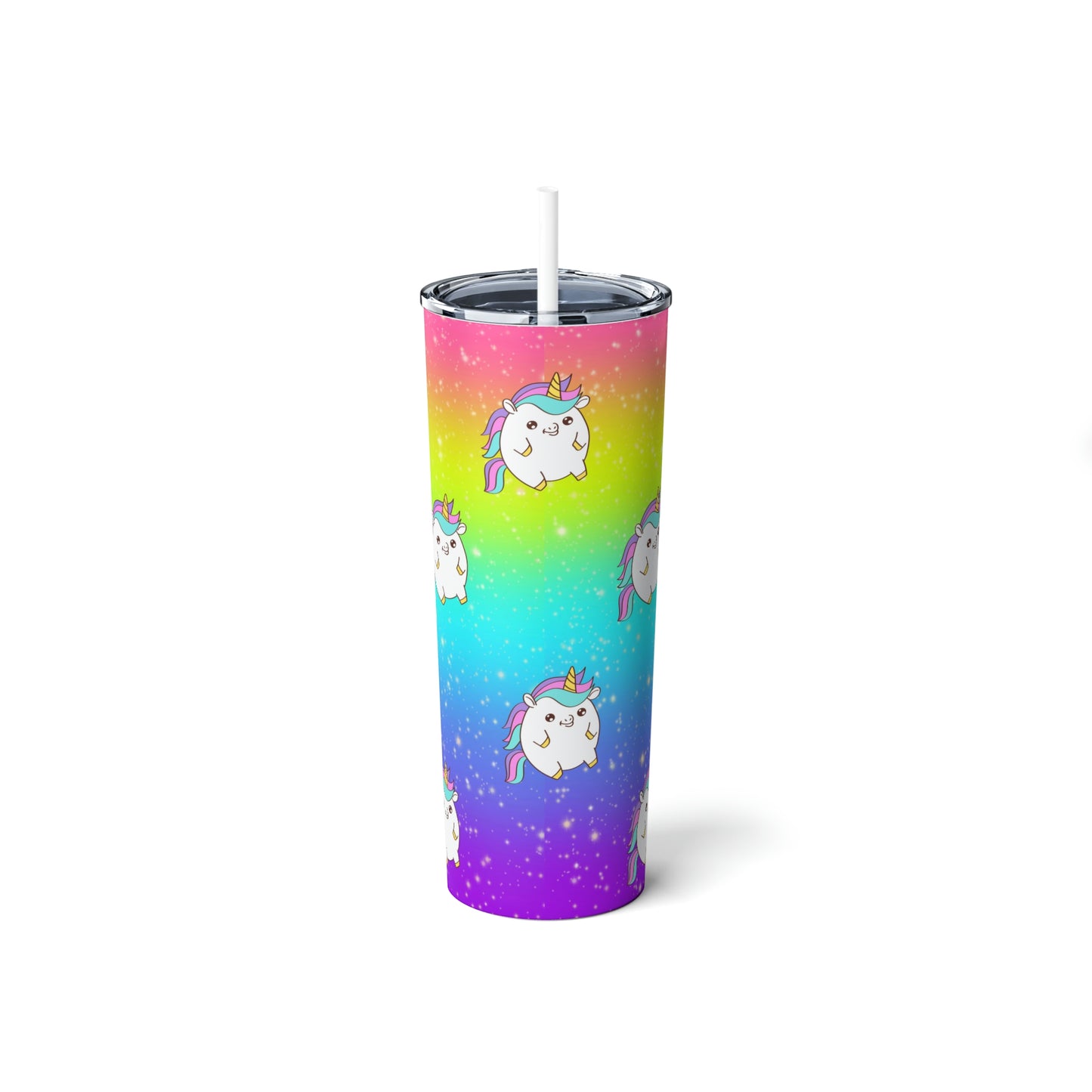 Unicorn Glitter Tumbler 20oz (with Lid & Straw)