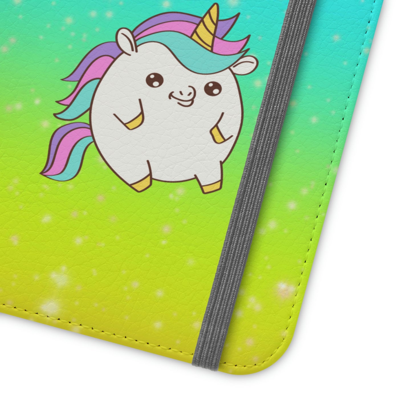 Unicorn Glitter Phone Flip Case