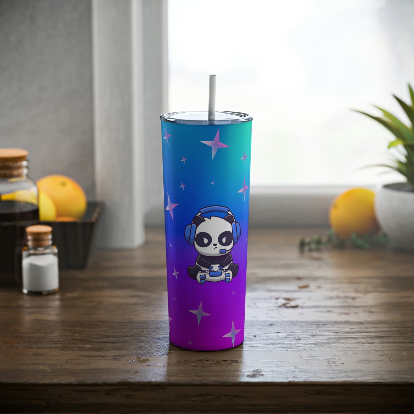 Panda Jamz Tumbler 20oz (with Lid & Straw)