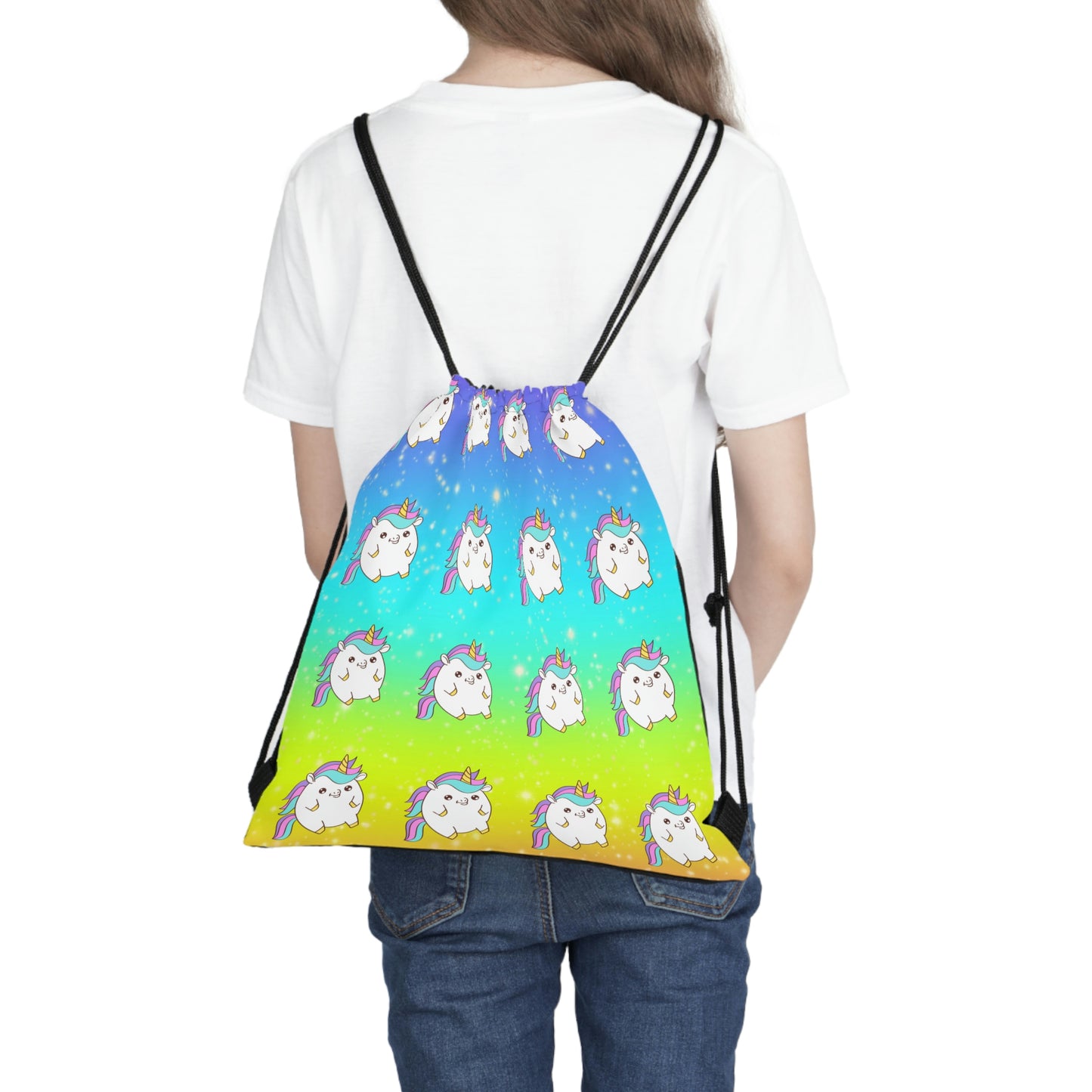 Unicorn Glitter Drawstring Bag