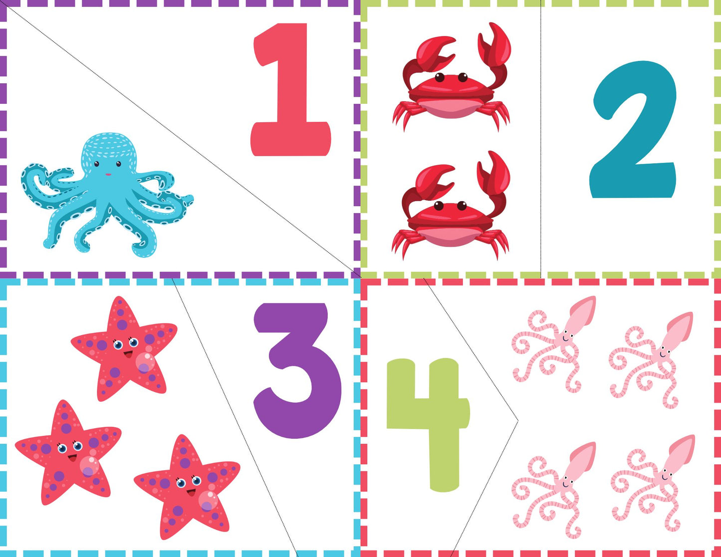 Counting to 20 Sea Life Puzzles
