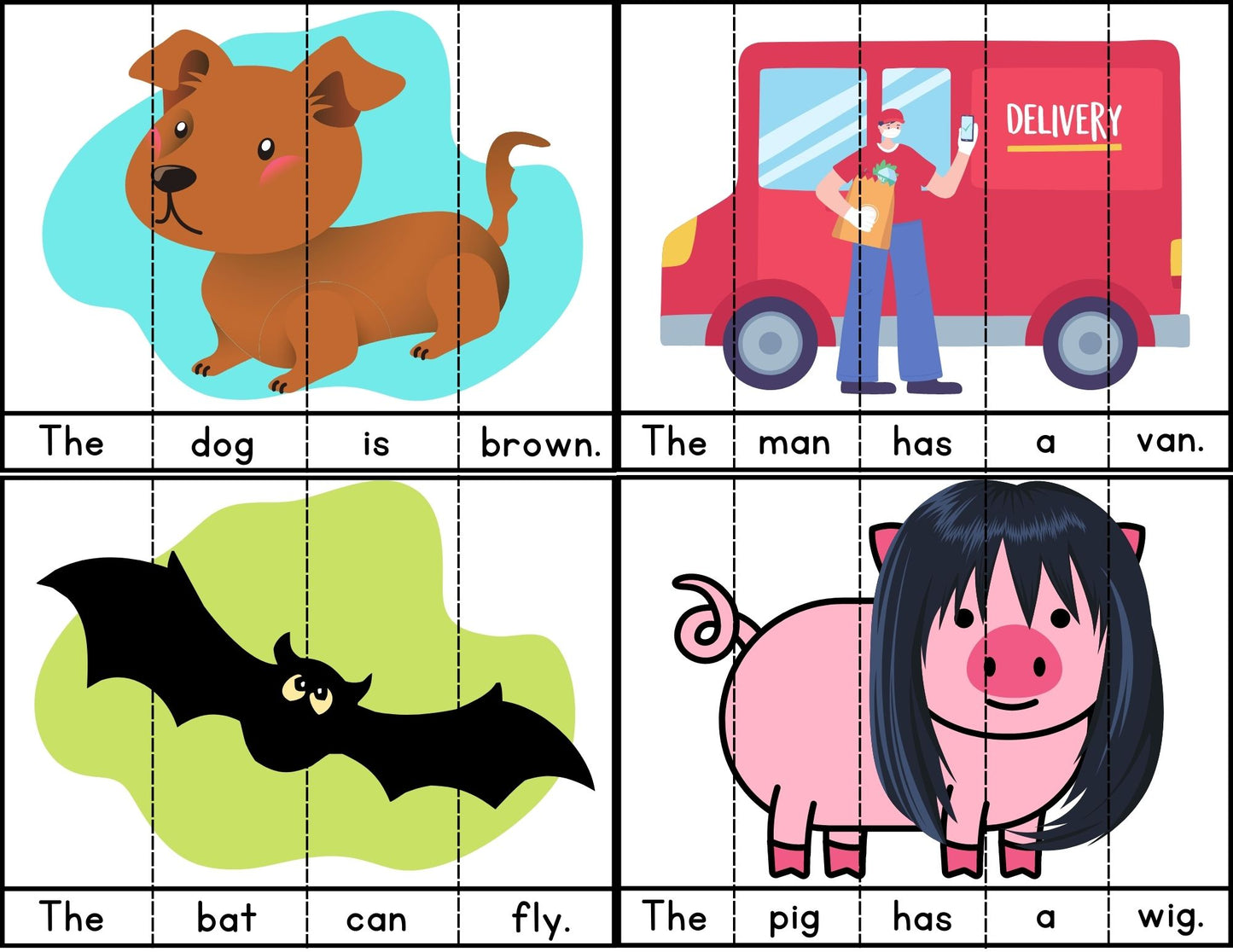 Simple Sentences Puzzles Busy Bag