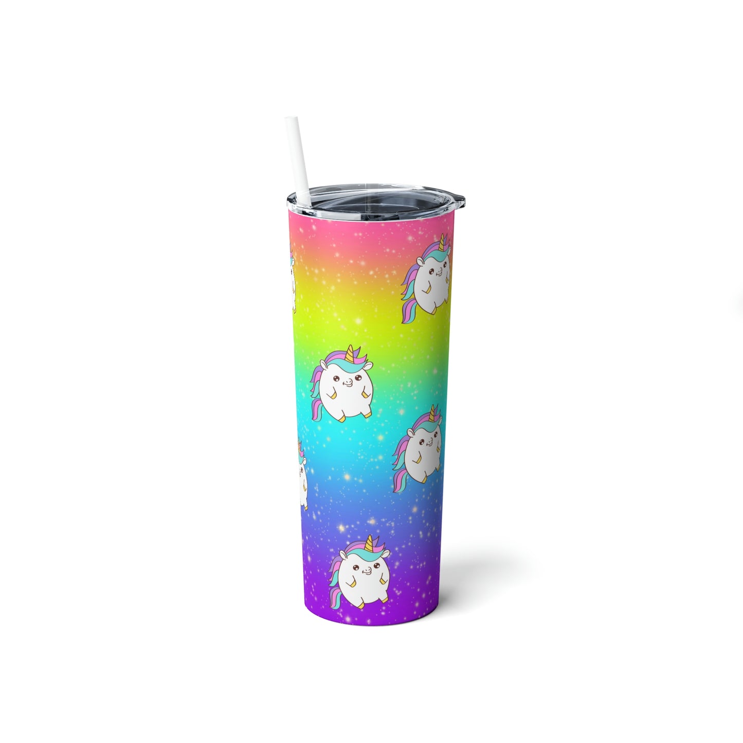Unicorn Glitter Tumbler 20oz (with Lid & Straw)
