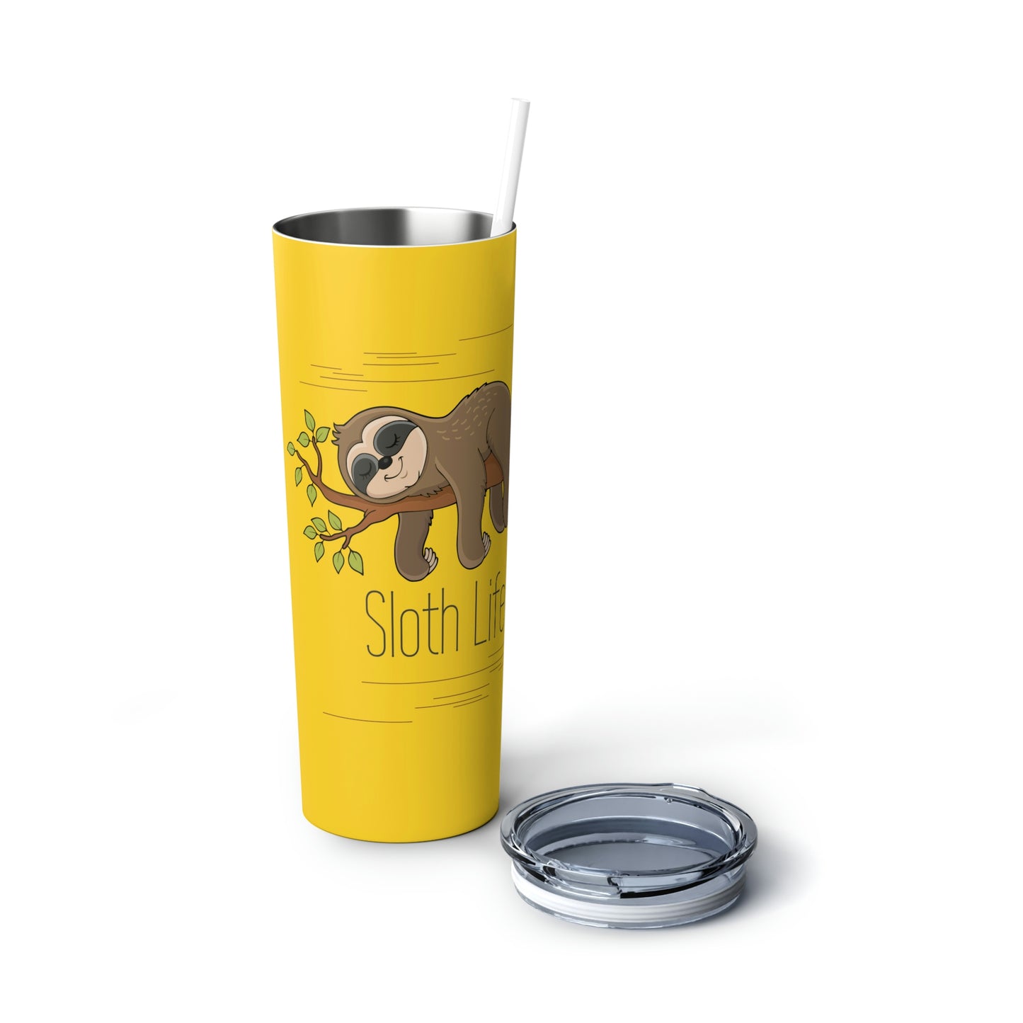 Sloth Life Tumbler 20oz (with Lid & Straw)