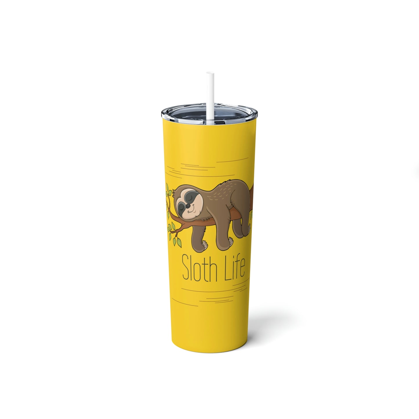 Sloth Life Tumbler 20oz (with Lid & Straw)