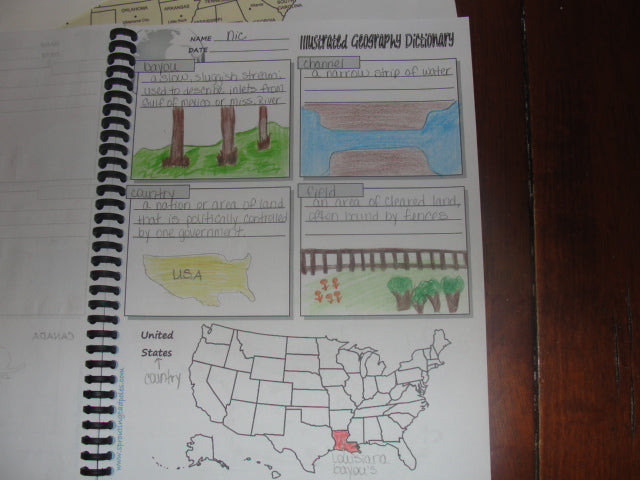 Illustrated Dictionary of Geography Notebooking Journal