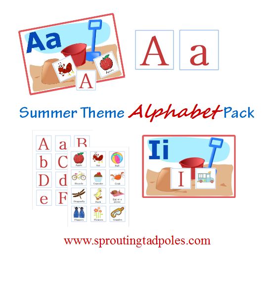 Summer Themed Alphabet Matching