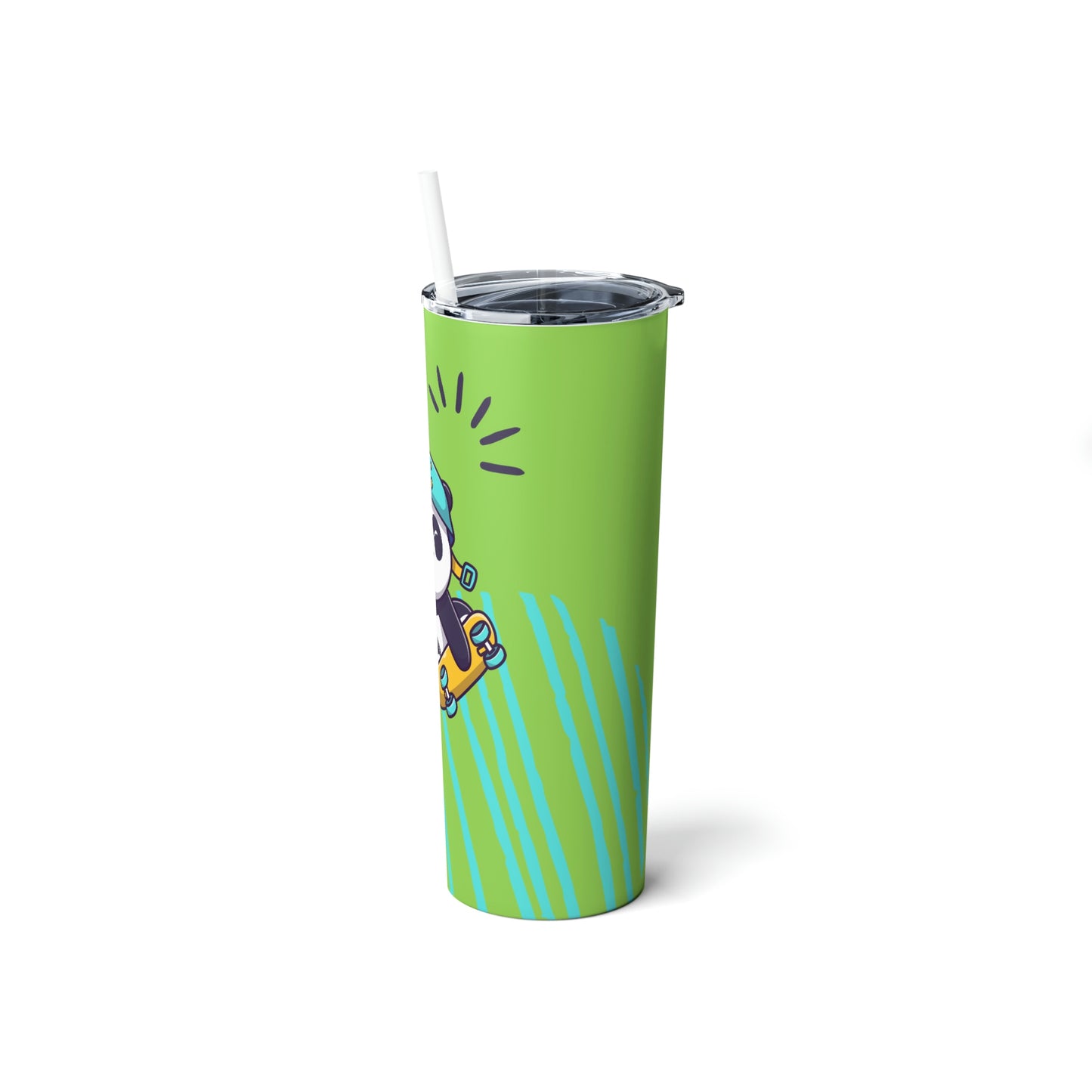 Rolling Panda Tumbler 20oz (with Lid & Straw)