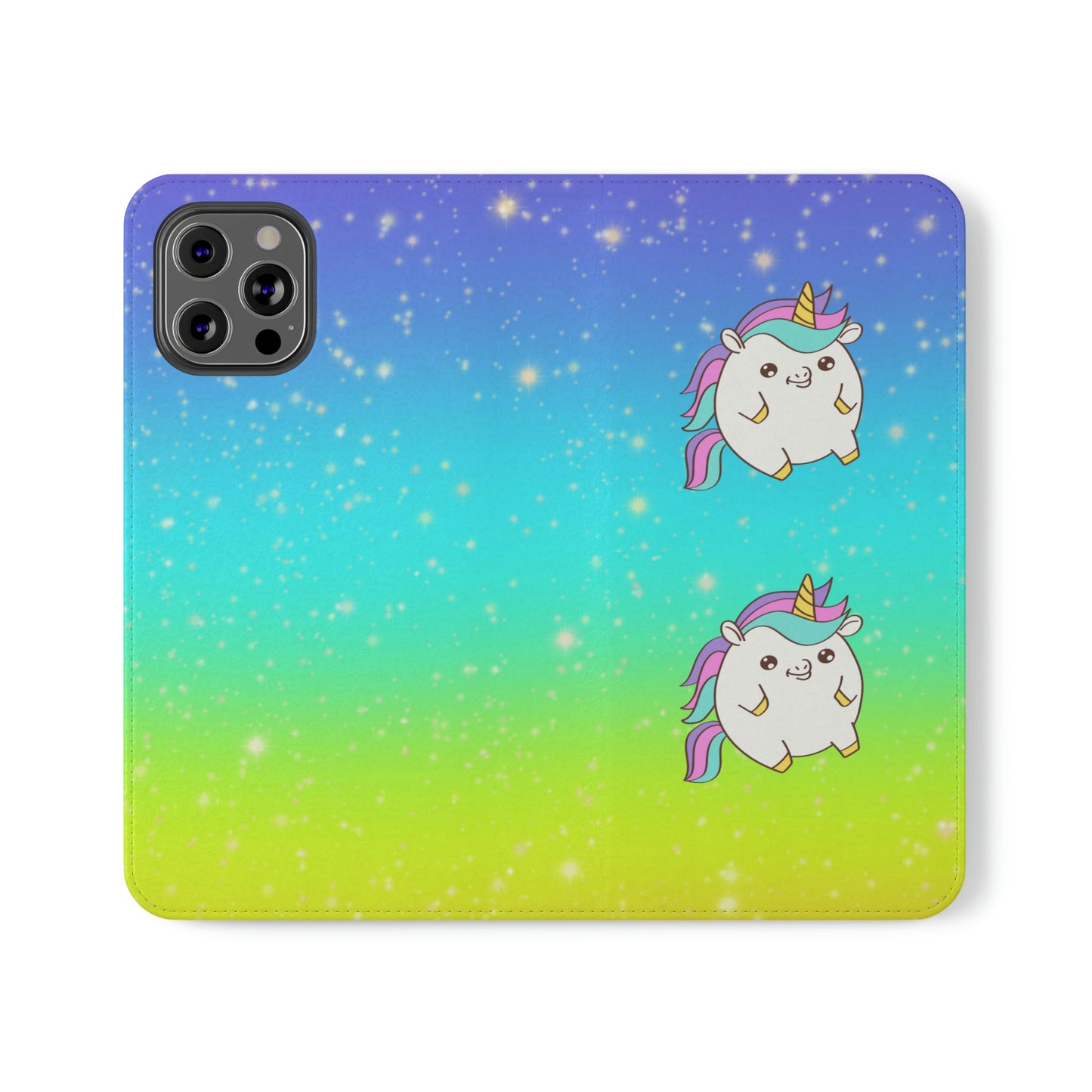Unicorn Glitter Phone Flip Case
