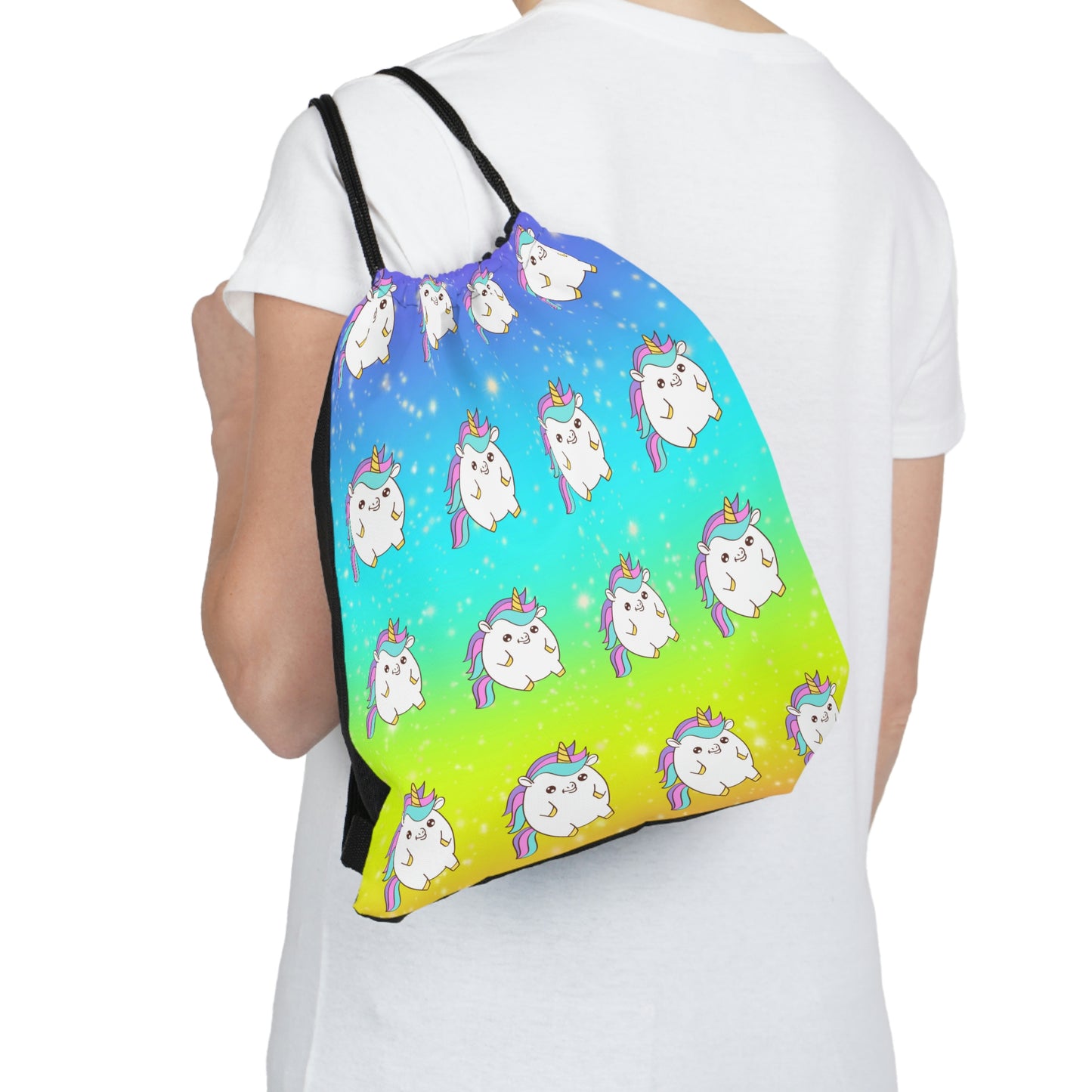 Unicorn Glitter Drawstring Bag