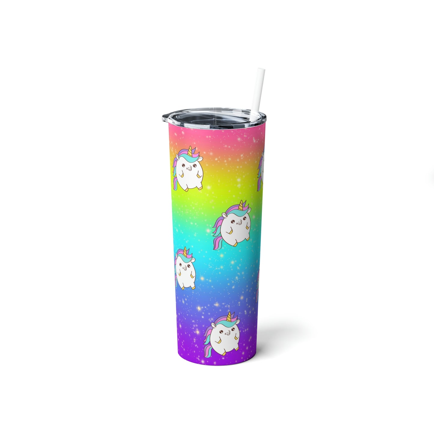 Unicorn Glitter Tumbler 20oz (with Lid & Straw)