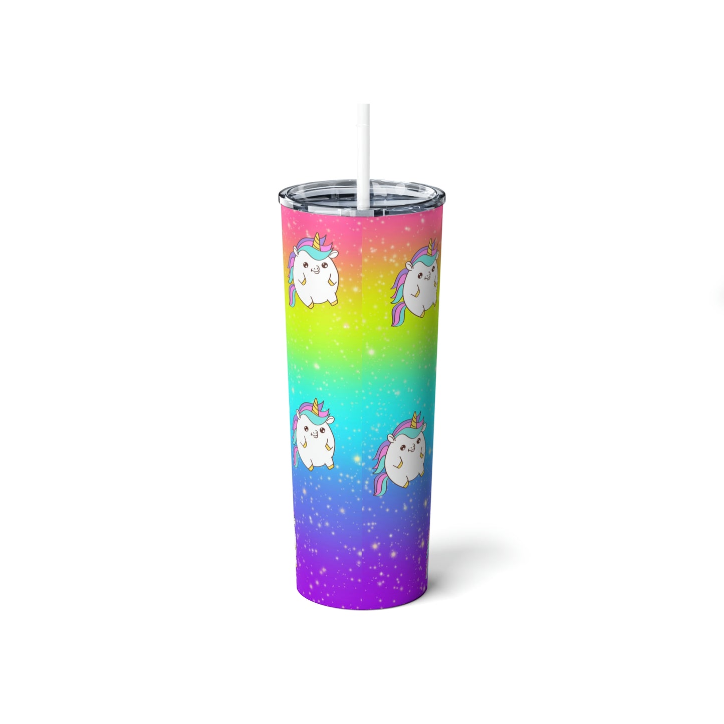 Unicorn Glitter Tumbler 20oz (with Lid & Straw)