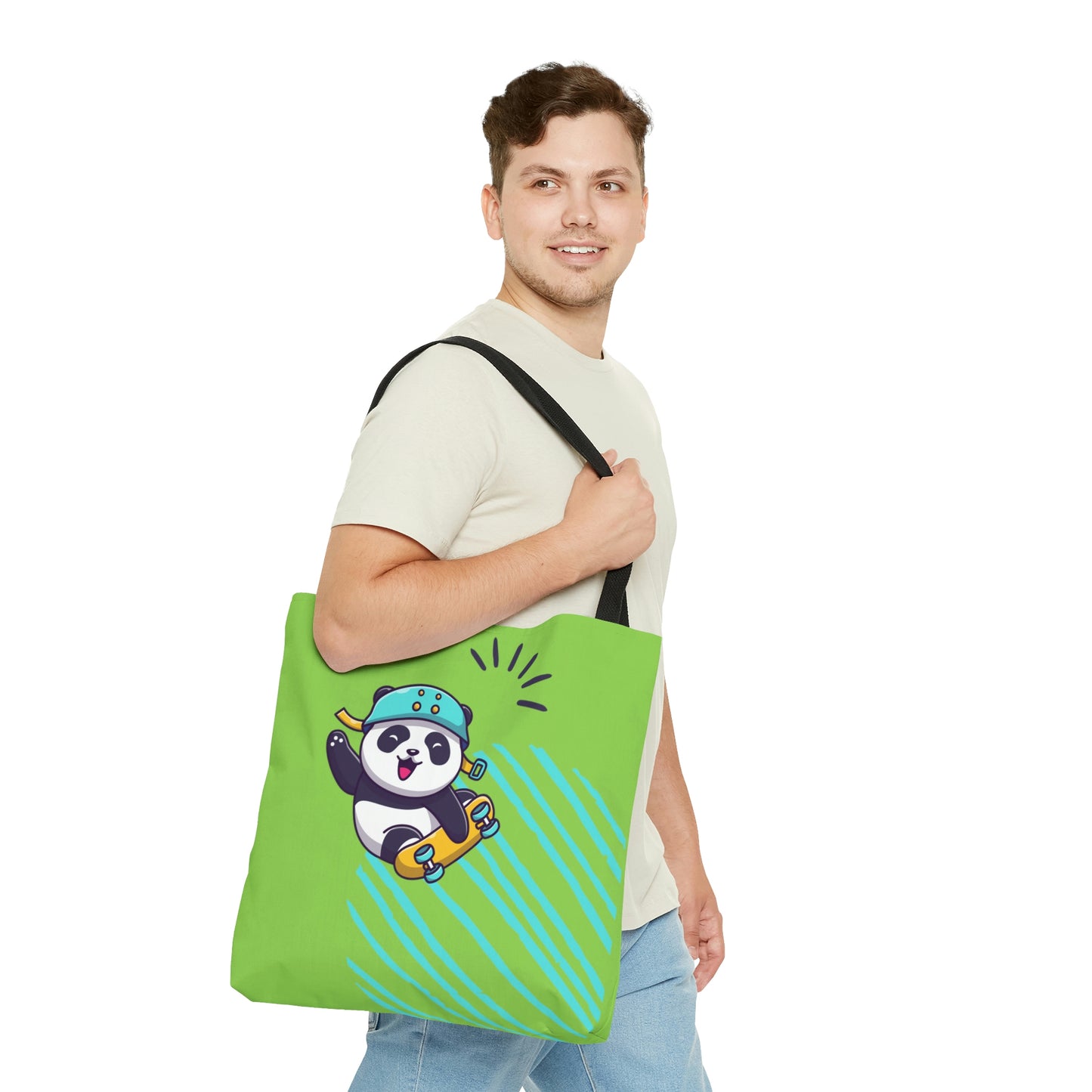 Rolling Panda Tote Bag