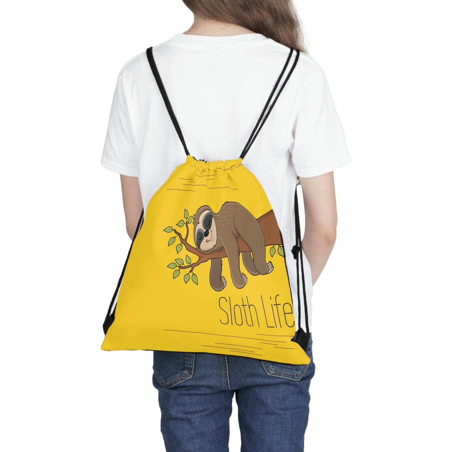 Sloth Life Drawstring Bag