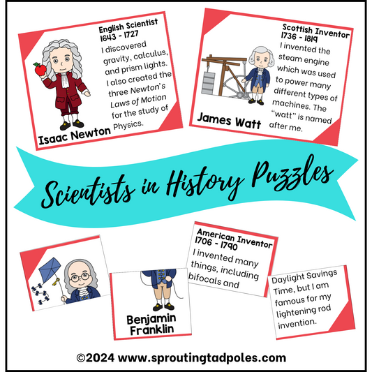 Scientists In History Puzzles - PHYSICAL & DIGITAL VERSION