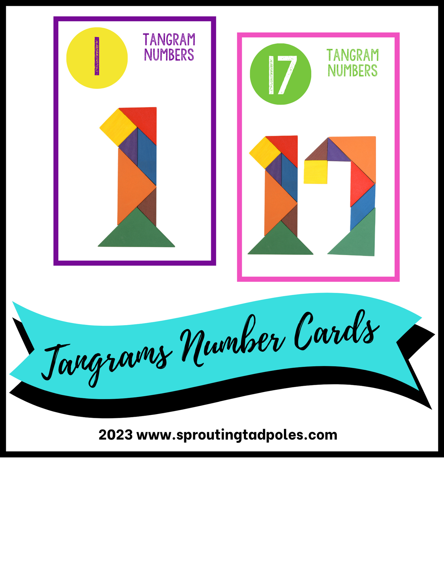 Tangrams Numbers Pattern Cards