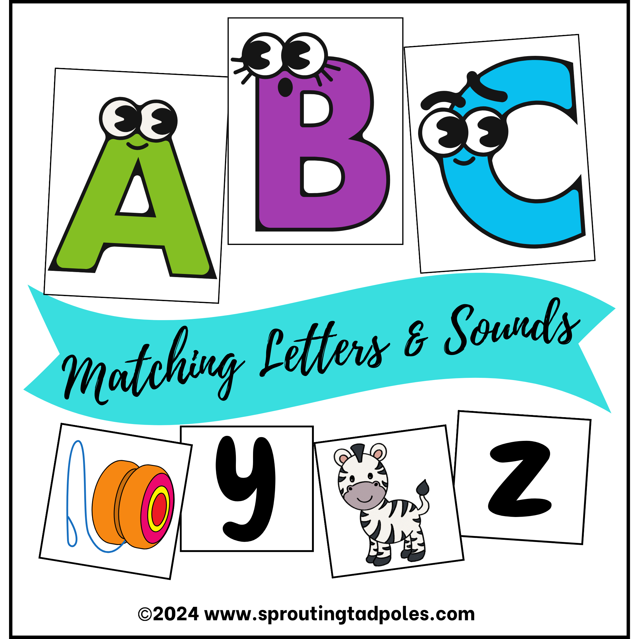 Matching Letters & Sounds Alphabet Cards – Sprouting Tadpoles