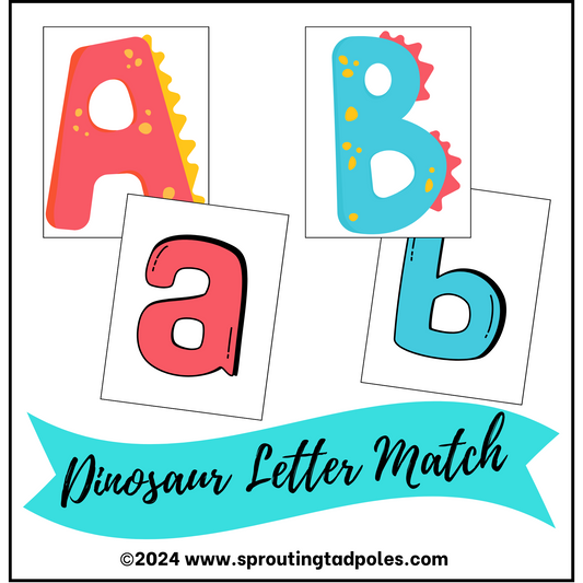 Dinosaur Theme Letter Matching Busy Bag