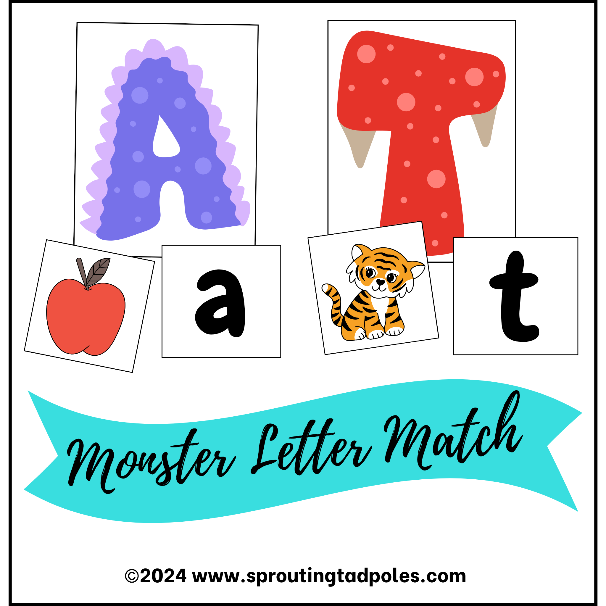 Monster Theme Letters & Sounds Matching Busy Bag – Sprouting Tadpoles