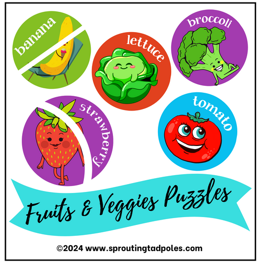 Fruits & Veggies Puzzles Busy Bag