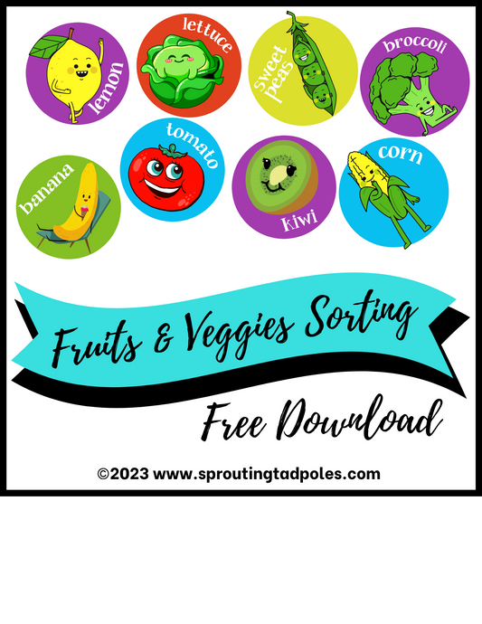 FREE Fruits & Veggies Puzzles Busy Bag